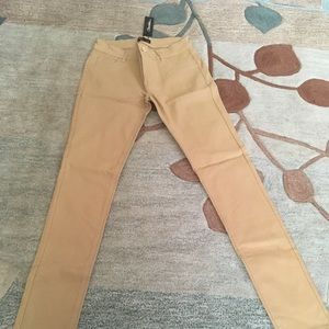 Dark Tan Skinny Pants